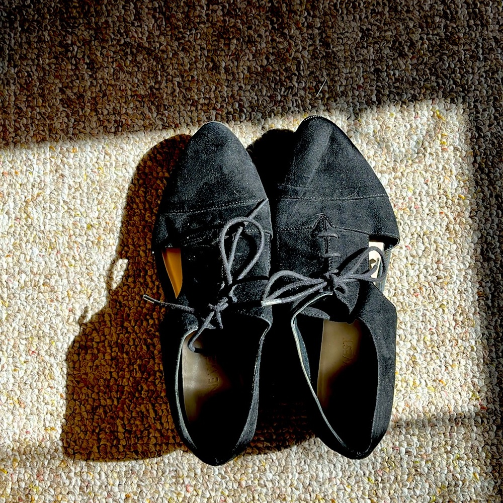 Black suede shoes